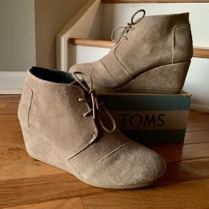 TOMS Desert Wedge Shoes Booties sz 9.5